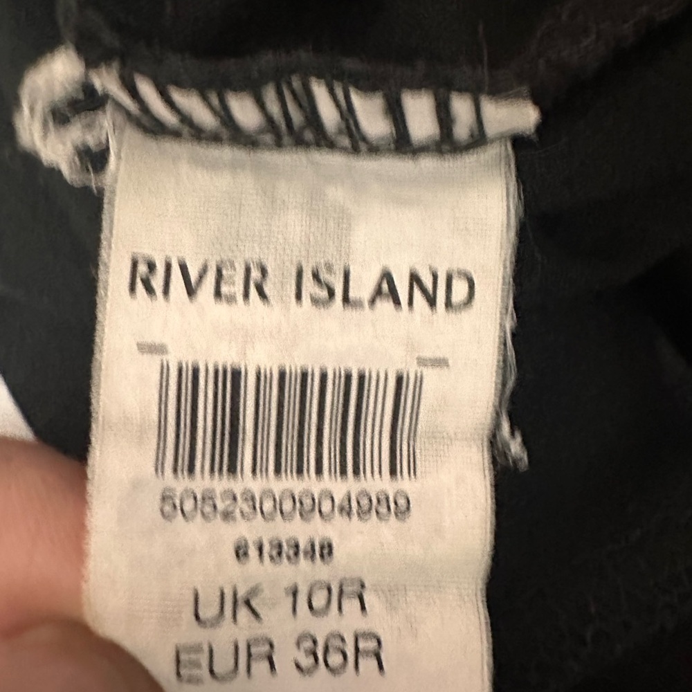 River Island Black 95% Cotton Leggings size 10 - Picture 6 of 8